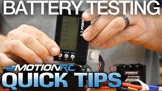 LiPo Battery Tester Cell Checking  Quick Tip  Motion RC [upl. by Lajes]