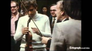 Yehudi Menuhin plays rare Stradivarius violin [upl. by Oderfodog547]