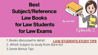 Best Subject Law Books for Law Students for Law ExamsLaw Reference Book List Law School Students [upl. by Lowenstein]