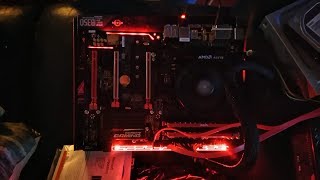 Gigabyte GAAB350 Gaming 3 motherboard onboard RGB LEDs test [upl. by Tower706]