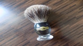 Rasur  Pur  Rasierpinsel Golddachs Test Vorstellung Review Shave Nassrasur [upl. by Mcclure208]