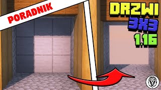 Minecraft  Proste Drzwi 3x3 na Wersje 116  Poradnik [upl. by Lorollas]