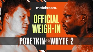 Alexander Povetkin vs Dillian Whyte amp undercard weighin [upl. by Richelle794]