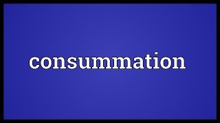 Consummation Meaning [upl. by Gaynor]