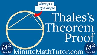 What is the Proof for Thales Theorem  Minute Math [upl. by Fraser365]