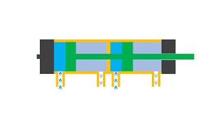 Tandem Cylinder Working Animation [upl. by Socem]