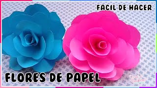 Flores de papel Facil de hacer [upl. by Clementius]