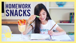 EAT  5 Homework Snacks Kids Can Make [upl. by Ayinat]