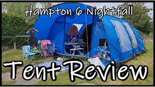 Hampton 6 Nightfall Family Tent Review [upl. by Esorylime]